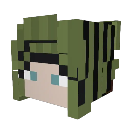 DJEXXETER Minecraft avatar head, 3D render