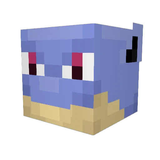 DJEnjoi Minecraft avatar head, 3D render