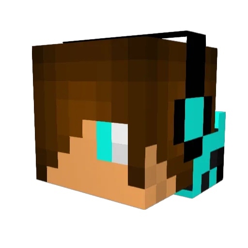 DJFALCON20 Minecraft avatar head, 3D render