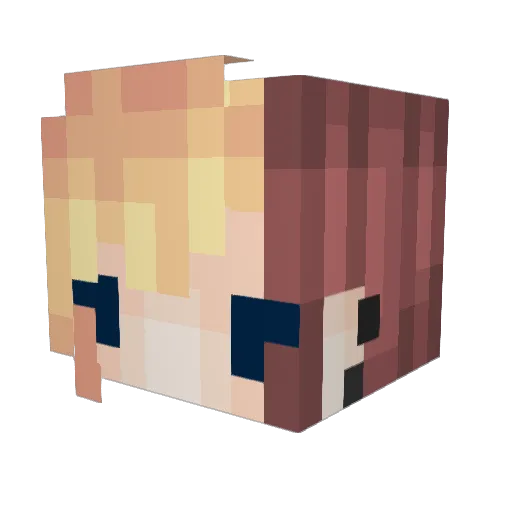 DJFallenHD Minecraft avatar head, 3D render