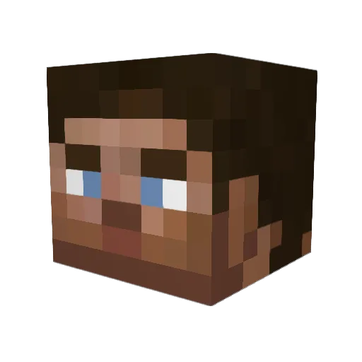 DJFergy Minecraft avatar head, 3D render