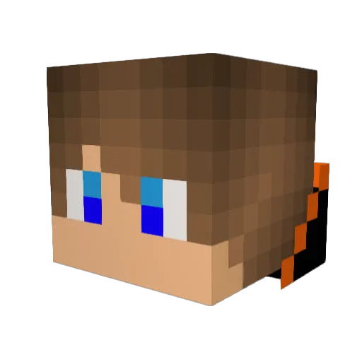 DJFerrex Minecraft avatar head, 3D render