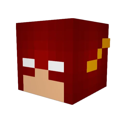 DJFlash5000 Minecraft avatar head, 3D render