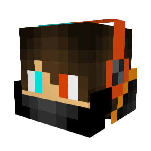 DJFzn Minecraft avatar head, 3D render