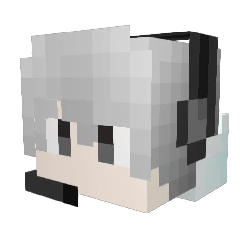 DJHnEn Minecraft avatar head, 3D render
