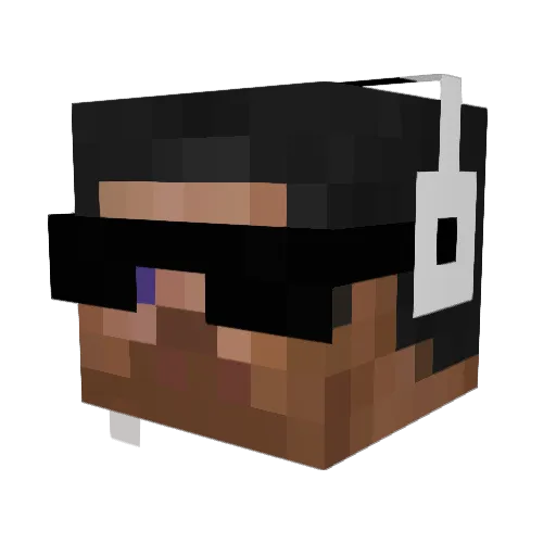 DJJDON Minecraft avatar head, 3D render