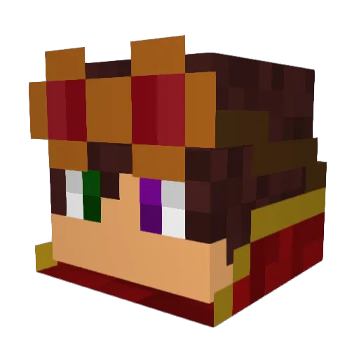 DJJackjack Minecraft avatar head, 3D render