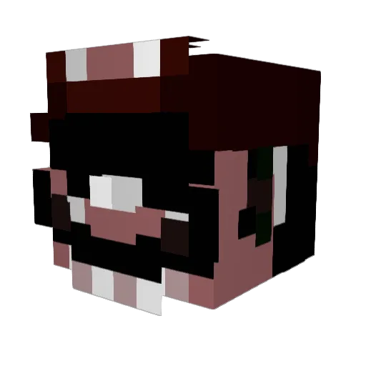 DJJazzyJae Minecraft avatar head, 3D render
