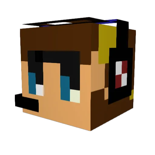 DJK3201 Minecraft avatar head, 3D render