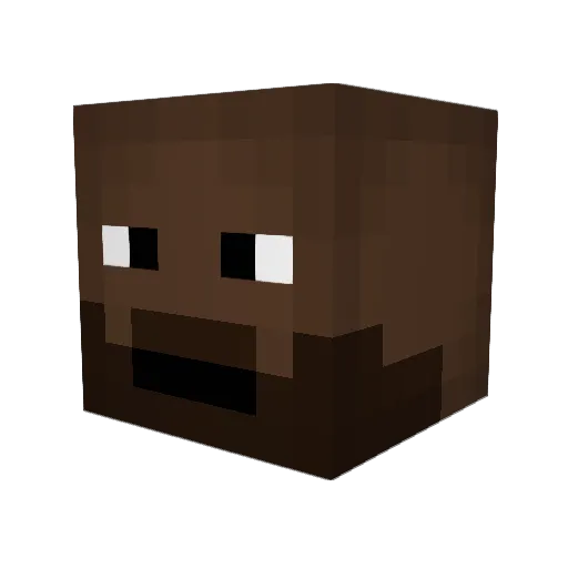 DJKhaaled Minecraft avatar head, 3D render