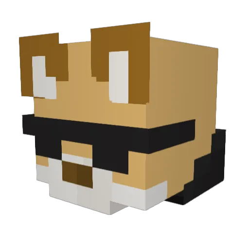 DJKryska Minecraft avatar head, 3D render