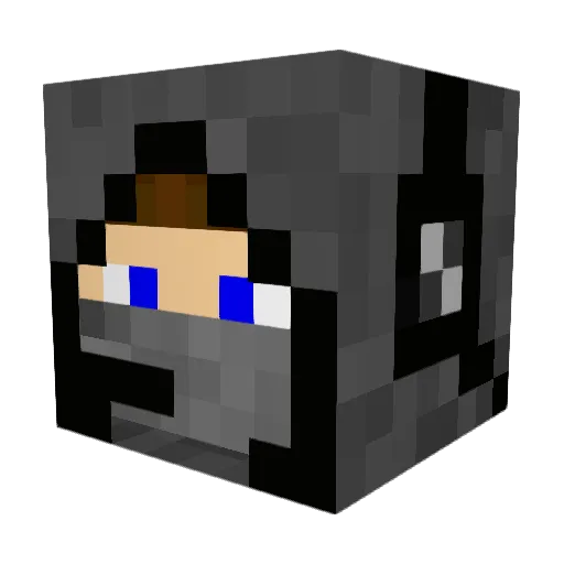 DJL_1015 Minecraft avatar head, 3D render