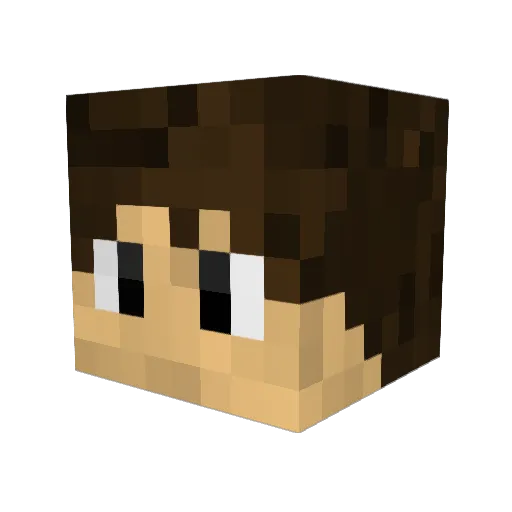 DJM20 Minecraft avatar head, 3D render