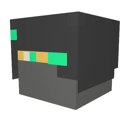 DJMANIMAL Minecraft avatar head, 3D render