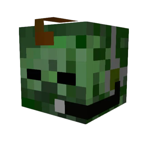 DJMEGA Minecraft avatar head, 3D render