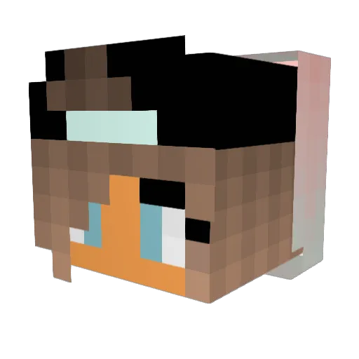 DJMarCat Minecraft avatar head, 3D render