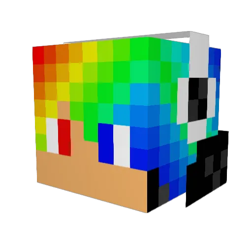 DJMario96 Minecraft avatar head, 3D render