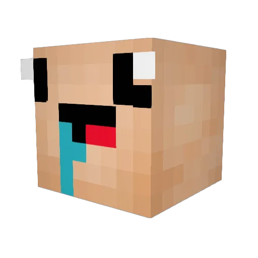DJMcCaw Minecraft avatar head, 3D render