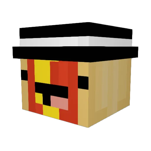 DJMetcalfe Minecraft avatar head, 3D render