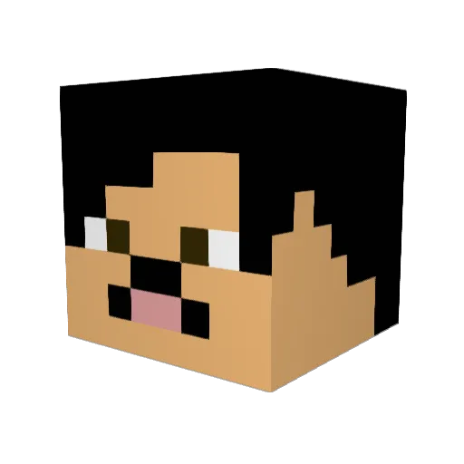 DJMilord Minecraft avatar head, 3D render