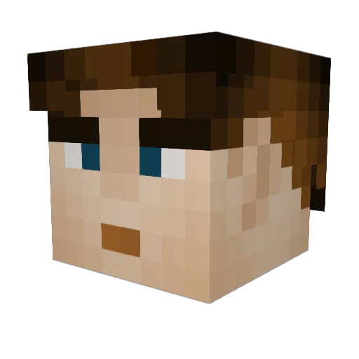 DJMuscleKing Minecraft avatar head, 3D render
