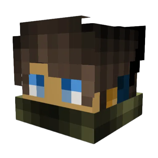 DJNINJA_1 Minecraft avatar head, 3D render