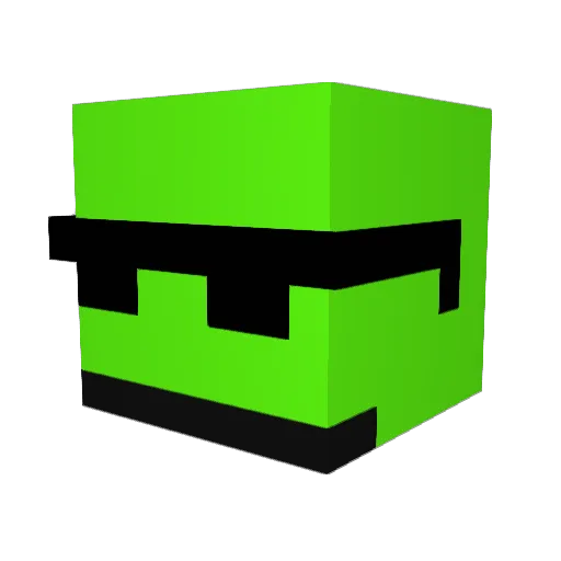 DJNME12 Minecraft avatar head, 3D render