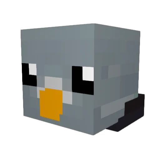 DJNeek Minecraft avatar head, 3D render
