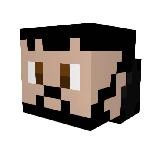 DJNomNom Minecraft avatar head, 3D render