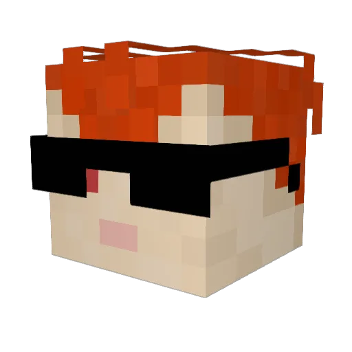 DJORDII Minecraft avatar head, 3D render