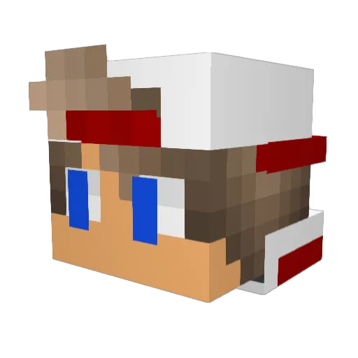 DJP1743 Minecraft avatar head, 3D render