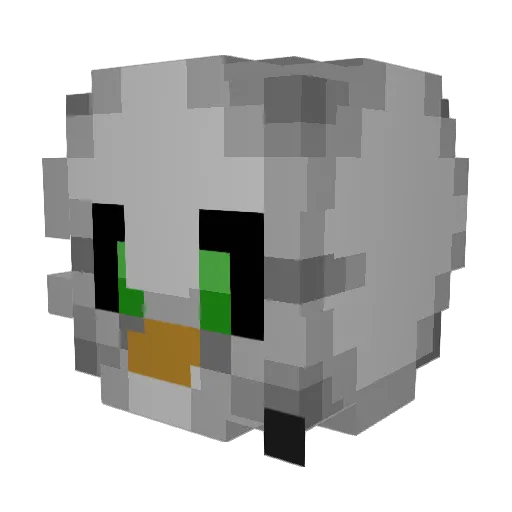 DJPIERCE Minecraft avatar head, 3D render