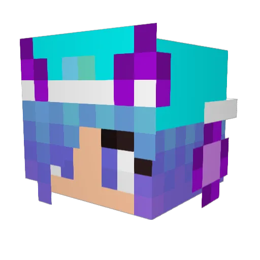 DJPJPuppy Minecraft avatar head, 3D render