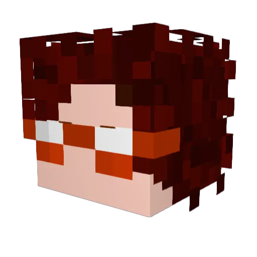 DJPRODUCTION Minecraft avatar head, 3D render