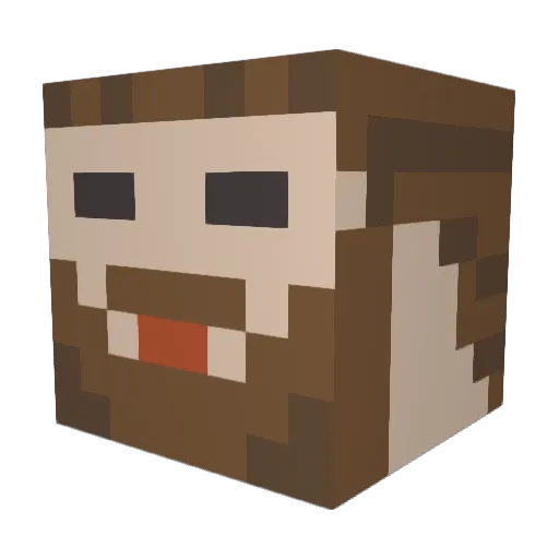 DJPastyApostle Minecraft avatar head, 3D render
