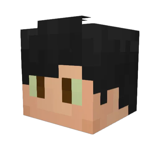 DJPhantom Minecraft avatar head, 3D render