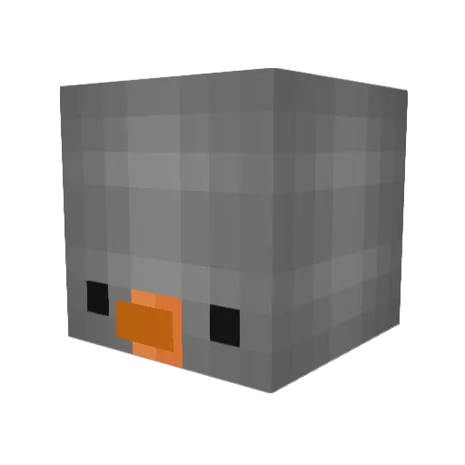 DJPombo Minecraft avatar head, 3D render