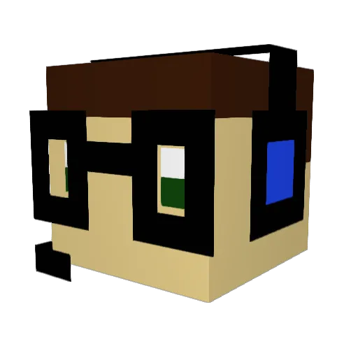 DJProfessorL Minecraft avatar head, 3D render