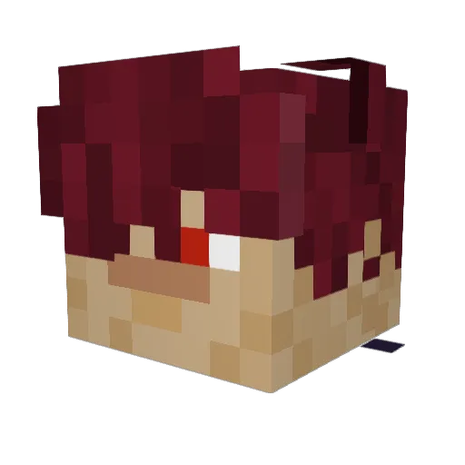 DJREVy Minecraft avatar head, 3D render