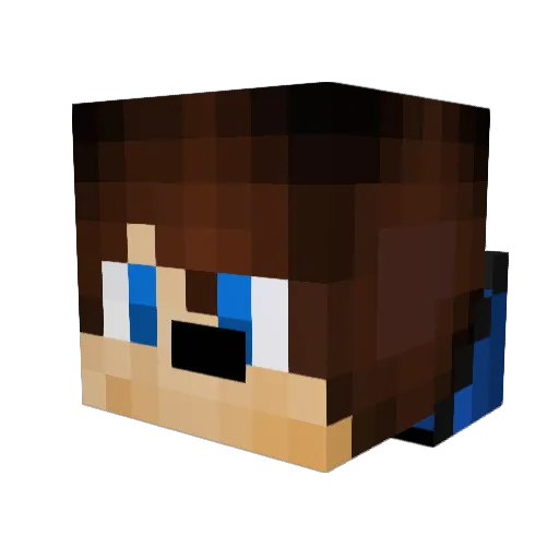 DJRick123 Minecraft avatar head, 3D render