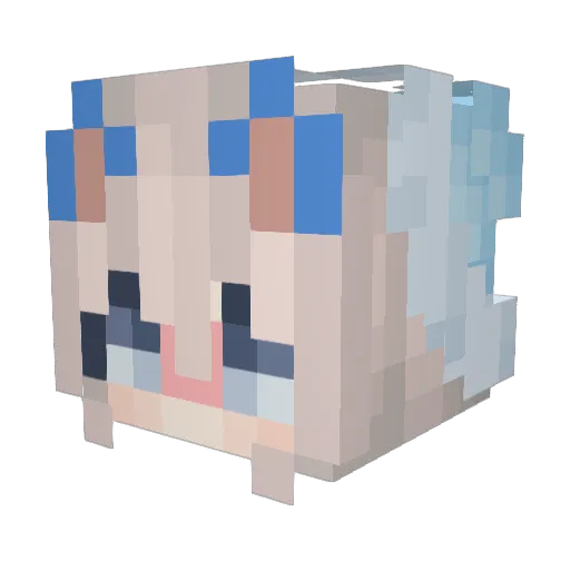 DJRiolo Minecraft avatar head, 3D render