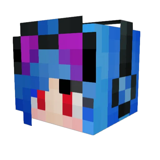 DJSKAR3 Minecraft avatar head, 3D render