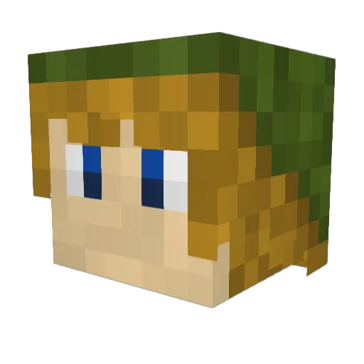 DJSchwarz Minecraft avatar head, 3D render