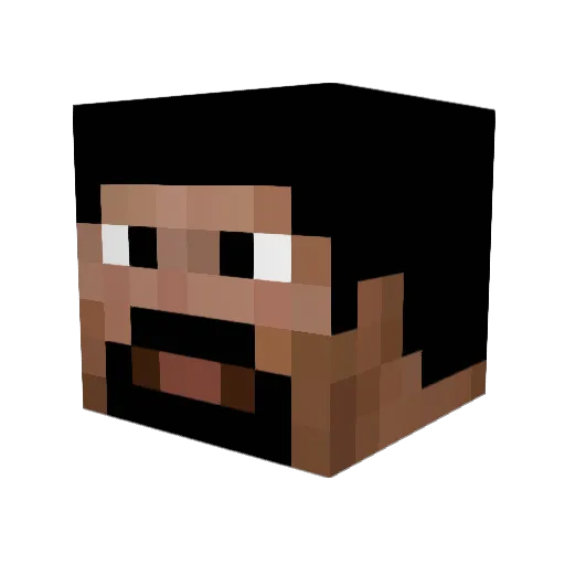 DJSponsa Minecraft avatar head, 3D render