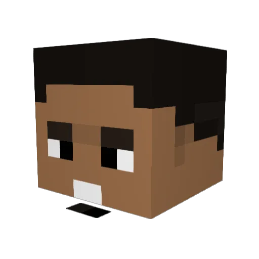 DJStrongestDBZF Minecraft avatar head, 3D render