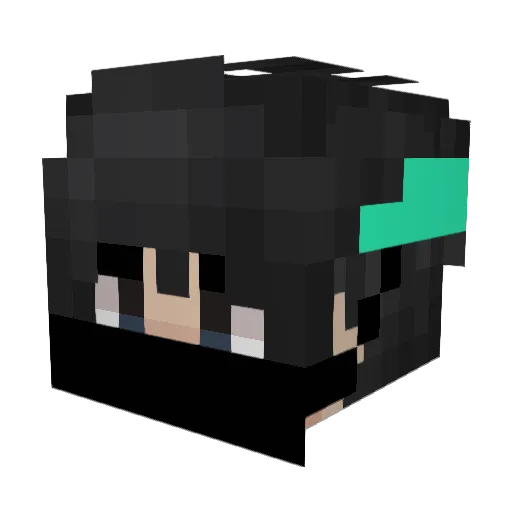 DJTKO Minecraft avatar head, 3D render