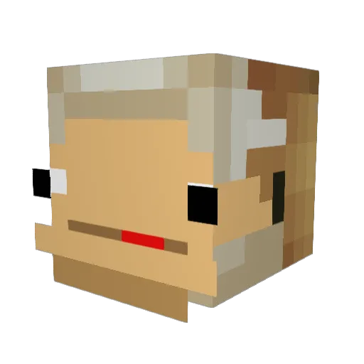 DJTasty Minecraft avatar head, 3D render