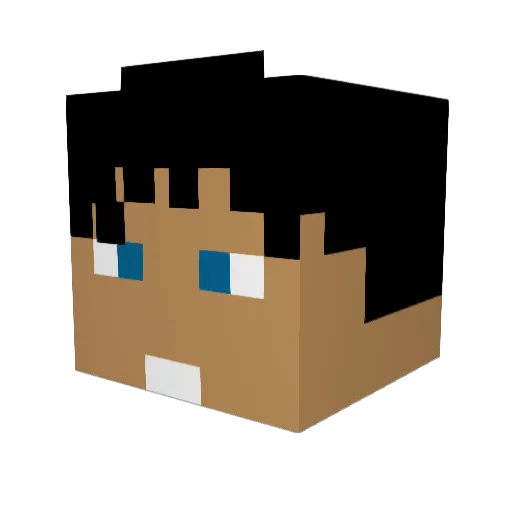 DJTheBlueCreeper Minecraft avatar head, 3D render