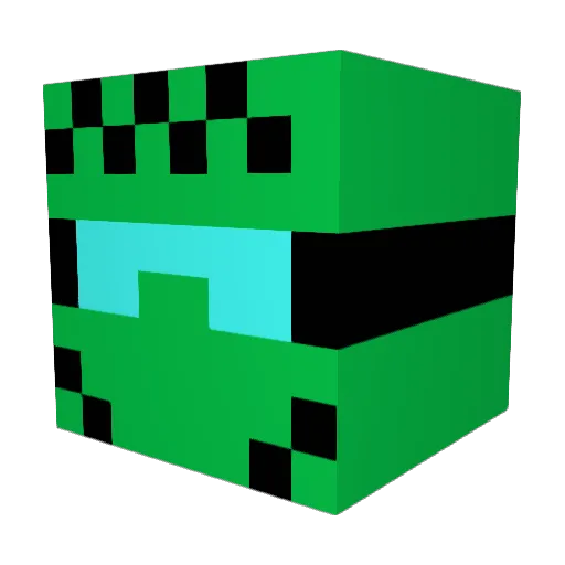 DJTopher Minecraft avatar head, 3D render
