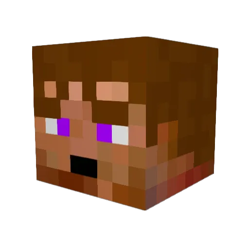 DJTorch Minecraft avatar head, 3D render
